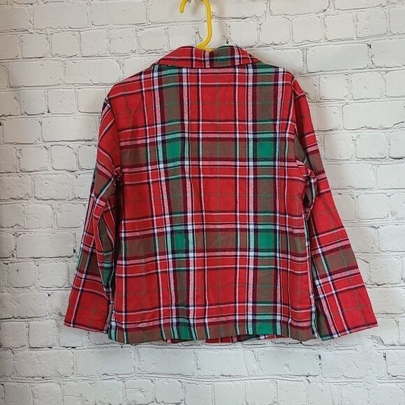 Jammies for Families 2pc Red Plaid Flannel Pajama Sleepwear Festive Boys 4 PJs - Picture 6 of 7